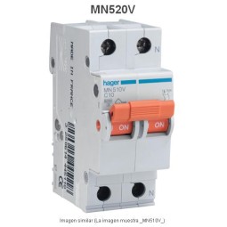 Magnetotermico 1P+N 20A Curva C 6KA Hager MN520V