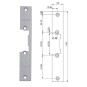 Armadura corta para cerradura electrica para puertas de paso
