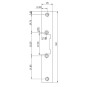 Armadura corta para cerradura electrica para puertas de paso