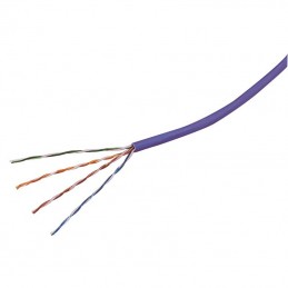 Cable de red RJ45 categoria 5e sin malla UTP 4 pares rigido 24AWG libre halogenos