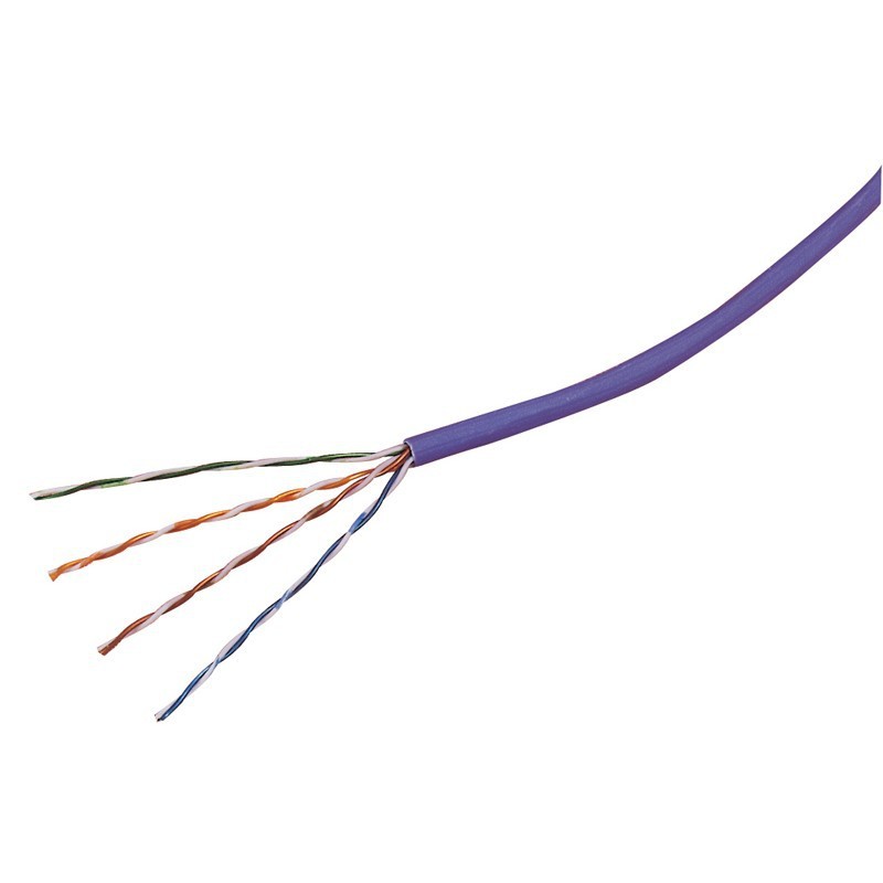 Cable de red RJ45 categoria 5e sin malla UTP 4 pares rigido 24AWG libre halogenos