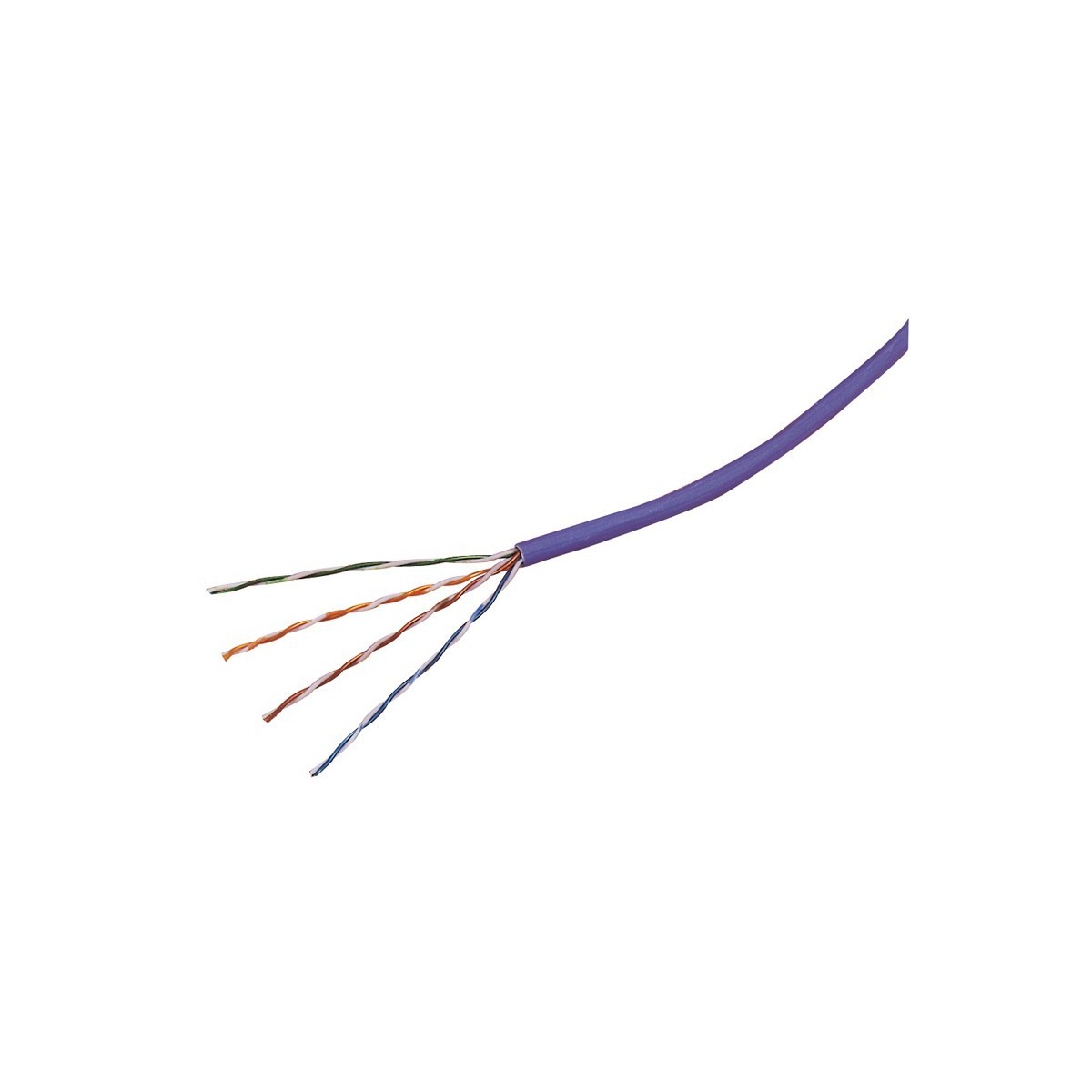 Cable de red RJ45 categoria 5e sin malla UTP 4 pares rigido 24AWG libre halogenos
