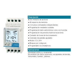 Interruptor Horario ASTRO NOVA CITY Orbis OB178012