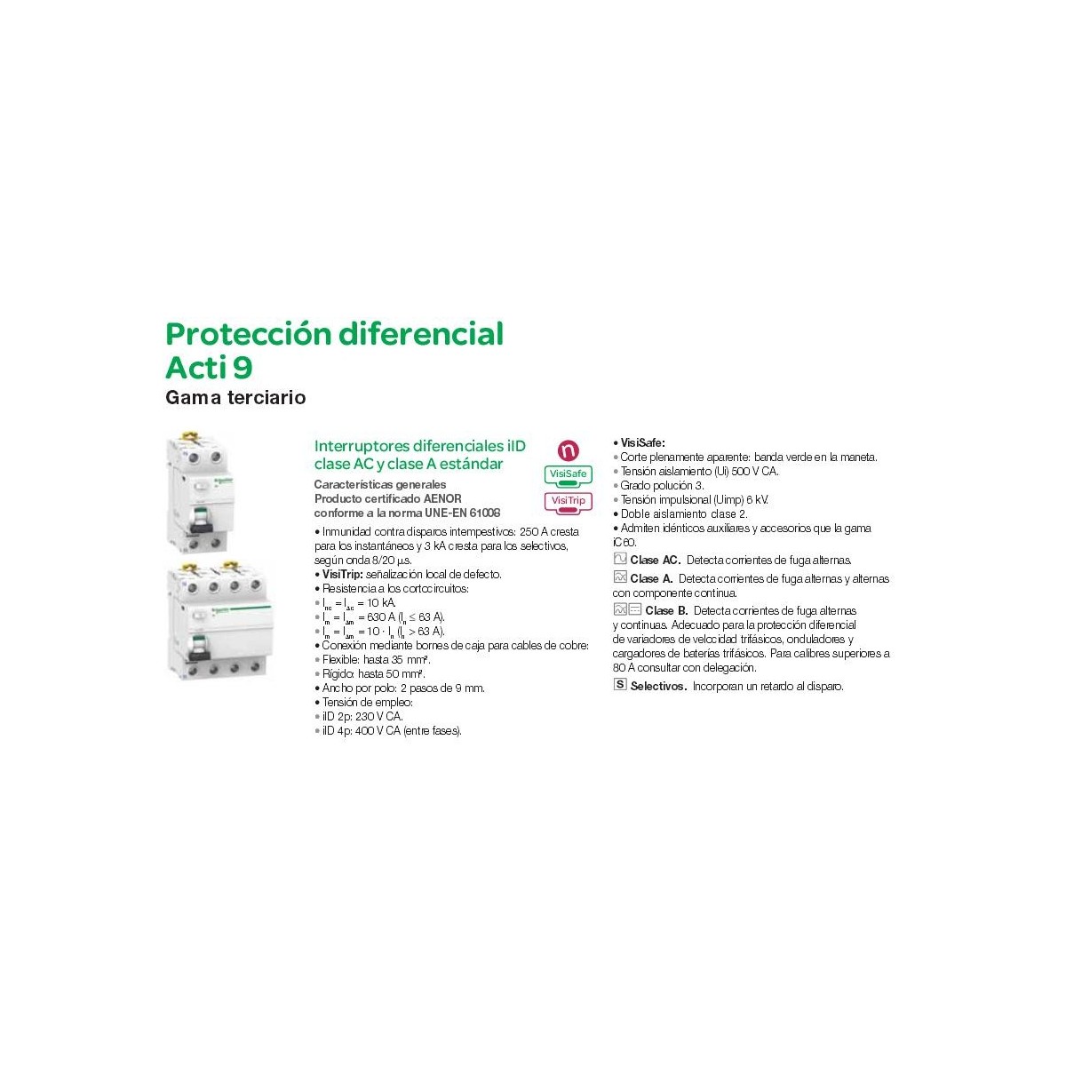 Interruptor Diferencial 4P 63Amp 300mA Schneider Electric A9R84463