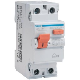 Interruptor Diferencial 2P 40A 30mA Hager CD748V