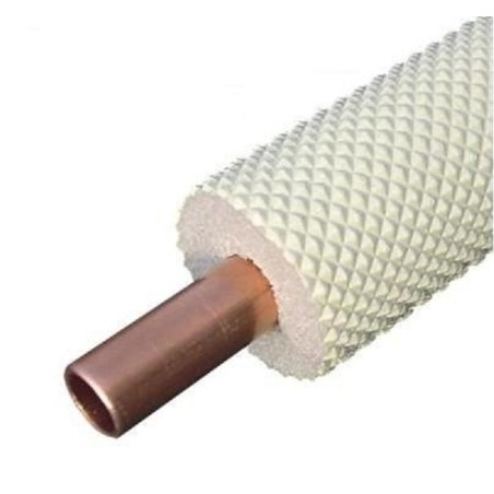 25 Mts Tubo de cobre aislado 3/8" 9,52mm para aire acondicionado