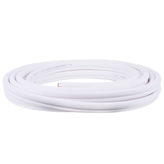 25 Mts Tubo de cobre aislado 1/2" 12,70mm para aire acondicionado
