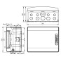 Caja automaticos superficie estanca 12 elementos Ide CDN12PT