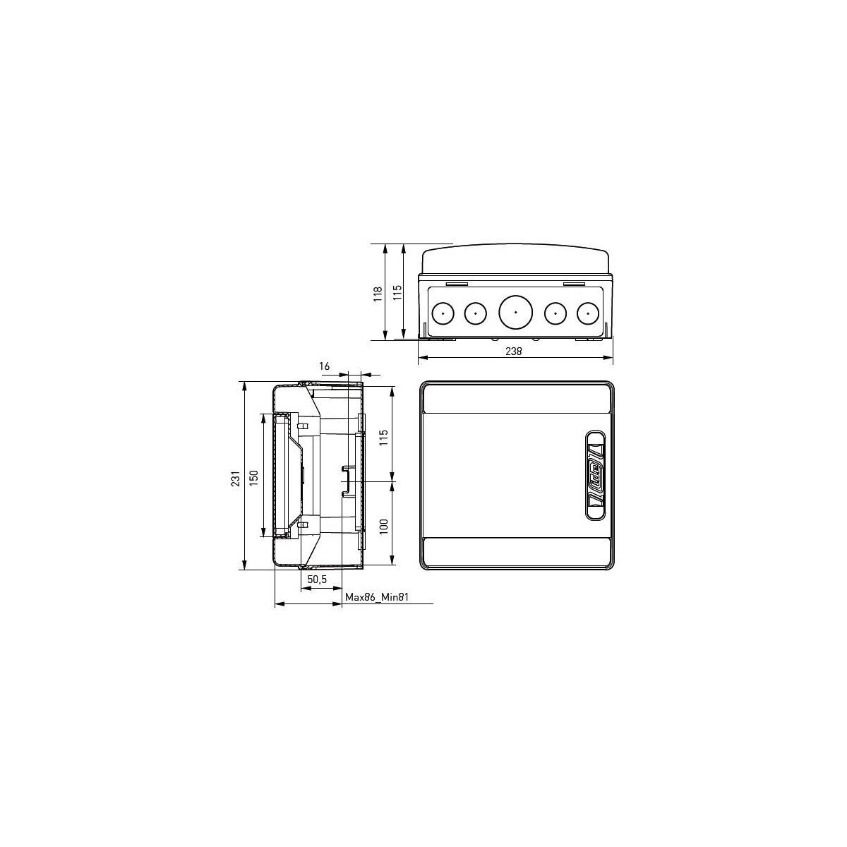 Caja automaticos superficie estanca 8 elementos Ide CDN8PT