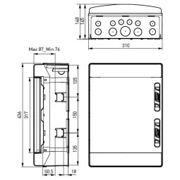 Caja automaticos superficie estanca 24 elementos Ide CDN24PT