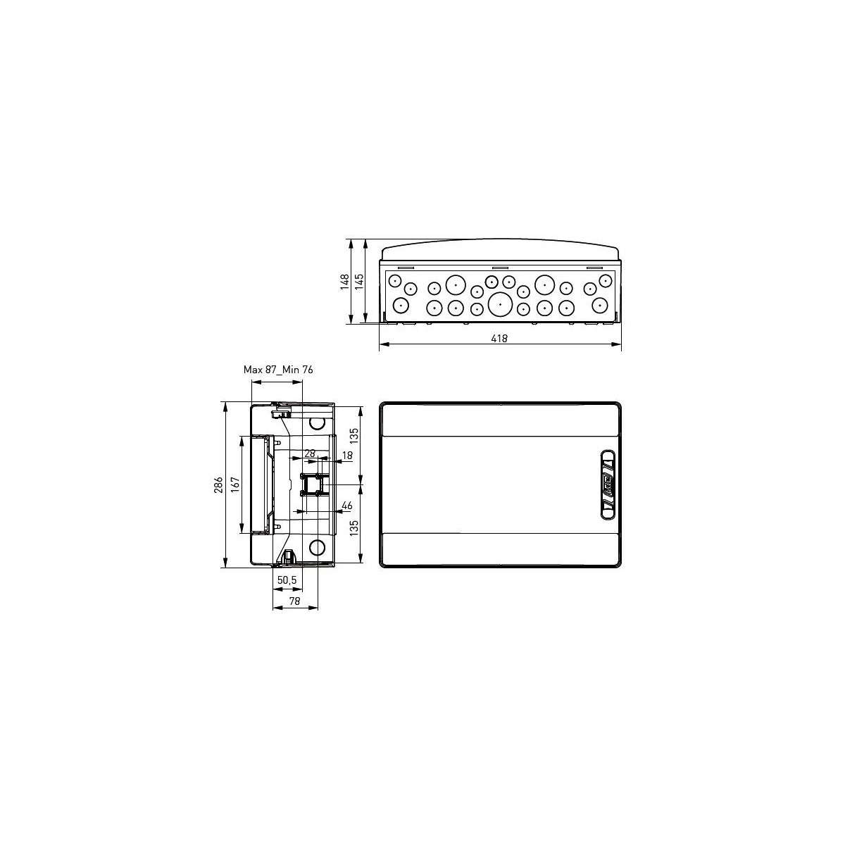 Caja automaticos superficie estanca 18 elementos Ide CDN18PT