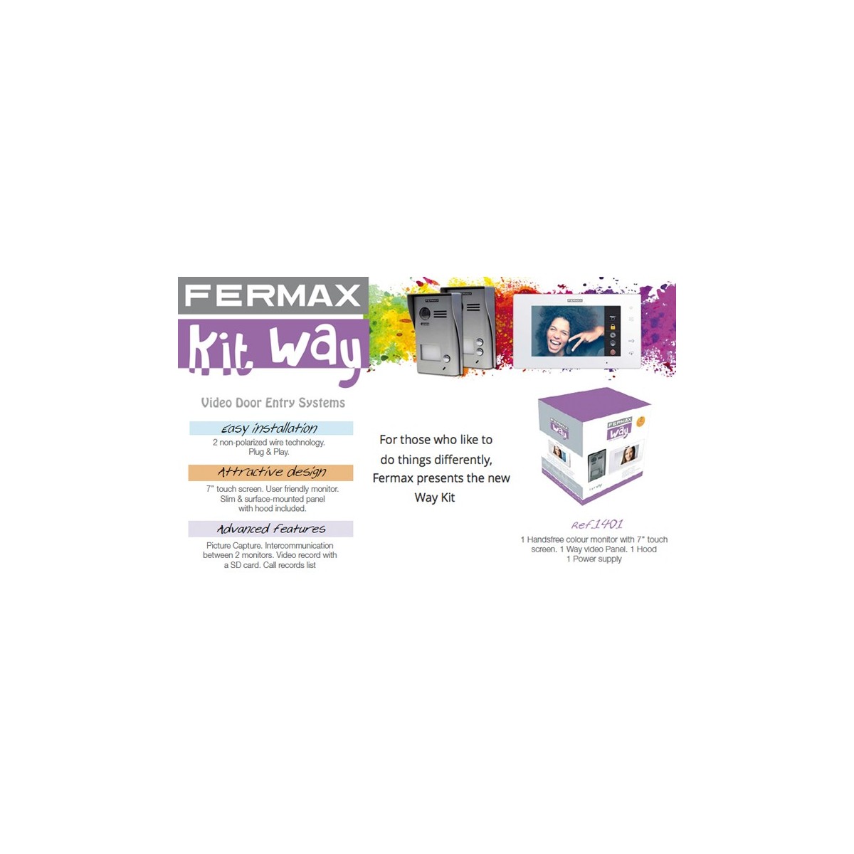 Kit Videoportero Way 7" 1/L Fermax 1401