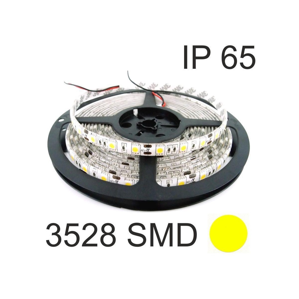 5 Mts Tira Led blanco calido 24w 4.8W/M 12v 120º 2800k 140Lm estanca SMD3528 Agfri 15203