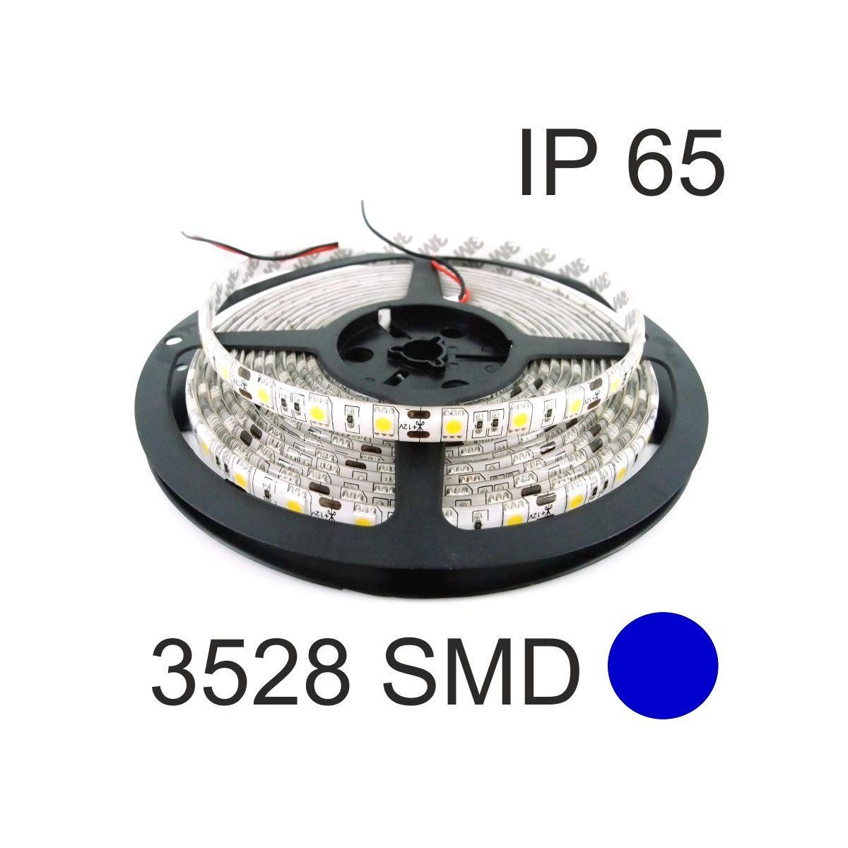 5 Mts Tira Led blanco frio 24w 4.8W/M 12v 120º 5700k 140Lm estanca SMD3528 Agfri 15201