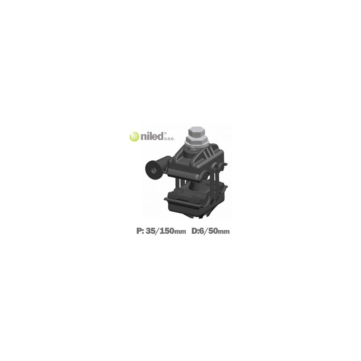 Conector P50 bimetalico aluminio cobre 35-150mm2 6-50mm2 Niled