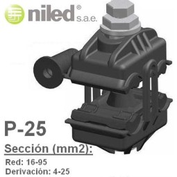 Conector P25 bimetalico aluminio cobre 16-95mm2 4-25mm2 Niled
