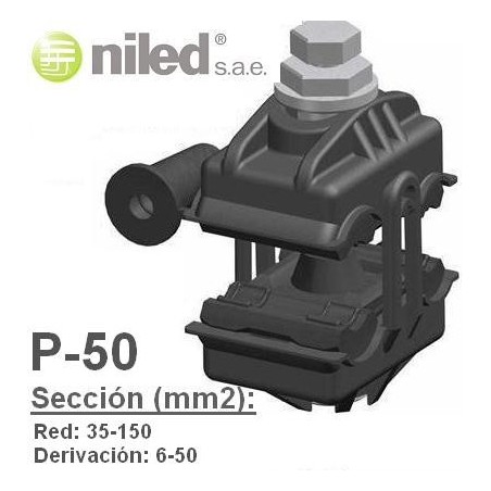 Conector P50 bimetalico aluminio cobre 35-150mm2 6-50mm2 Niled