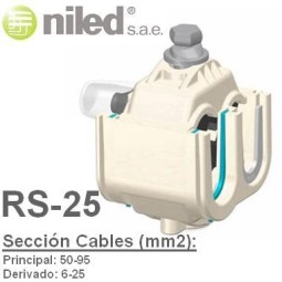 Conector RS-25 bimetalico aluminio cobre IP68 50-95mm2 6-25mm2 Niled