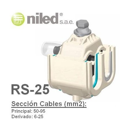 Conector RS-25 bimetalico aluminio cobre IP68 50-95mm2 6-25mm2 Niled