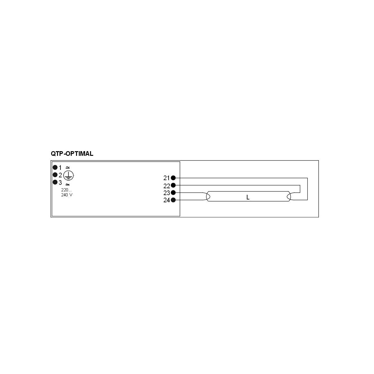 Balasto fluorescente 1x54-58w QTP-Optimal electronico Osram Quicktronic Professional
