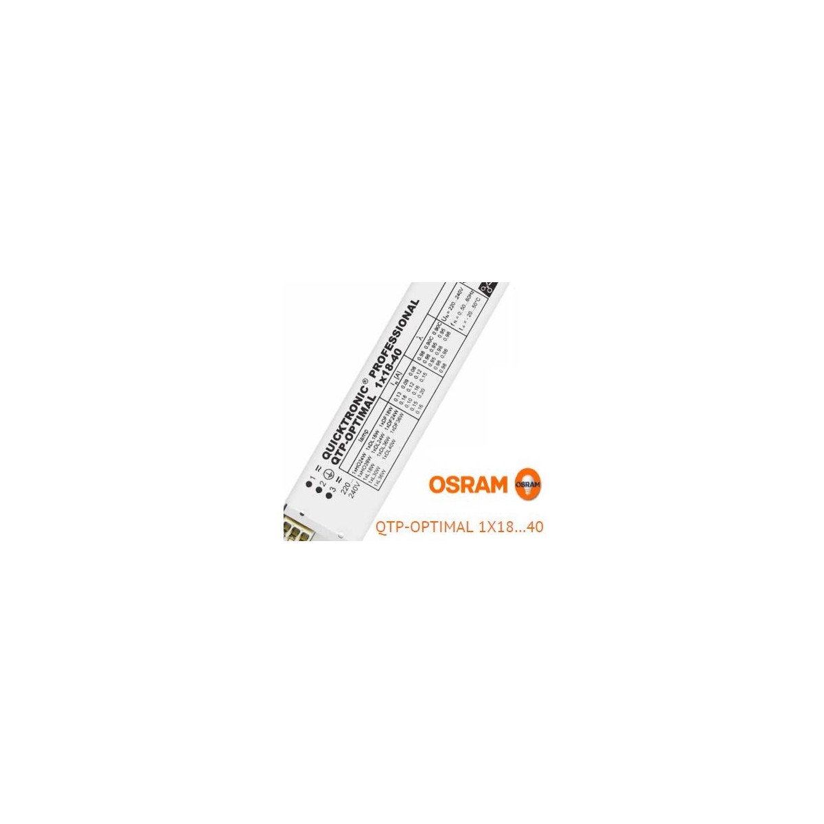 Balasto fluorescente 1x18-40w QTP-Optimal electronico Osram Quicktronic Professional