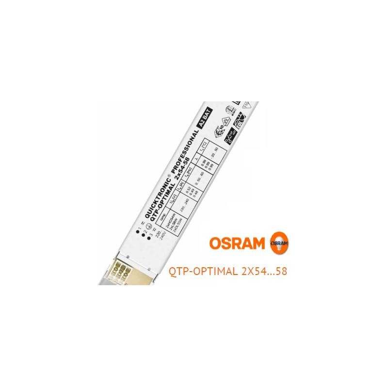 Balasto fluorescente 2x54-58w QTP-Optimal electronico Osram Quicktronic Professional