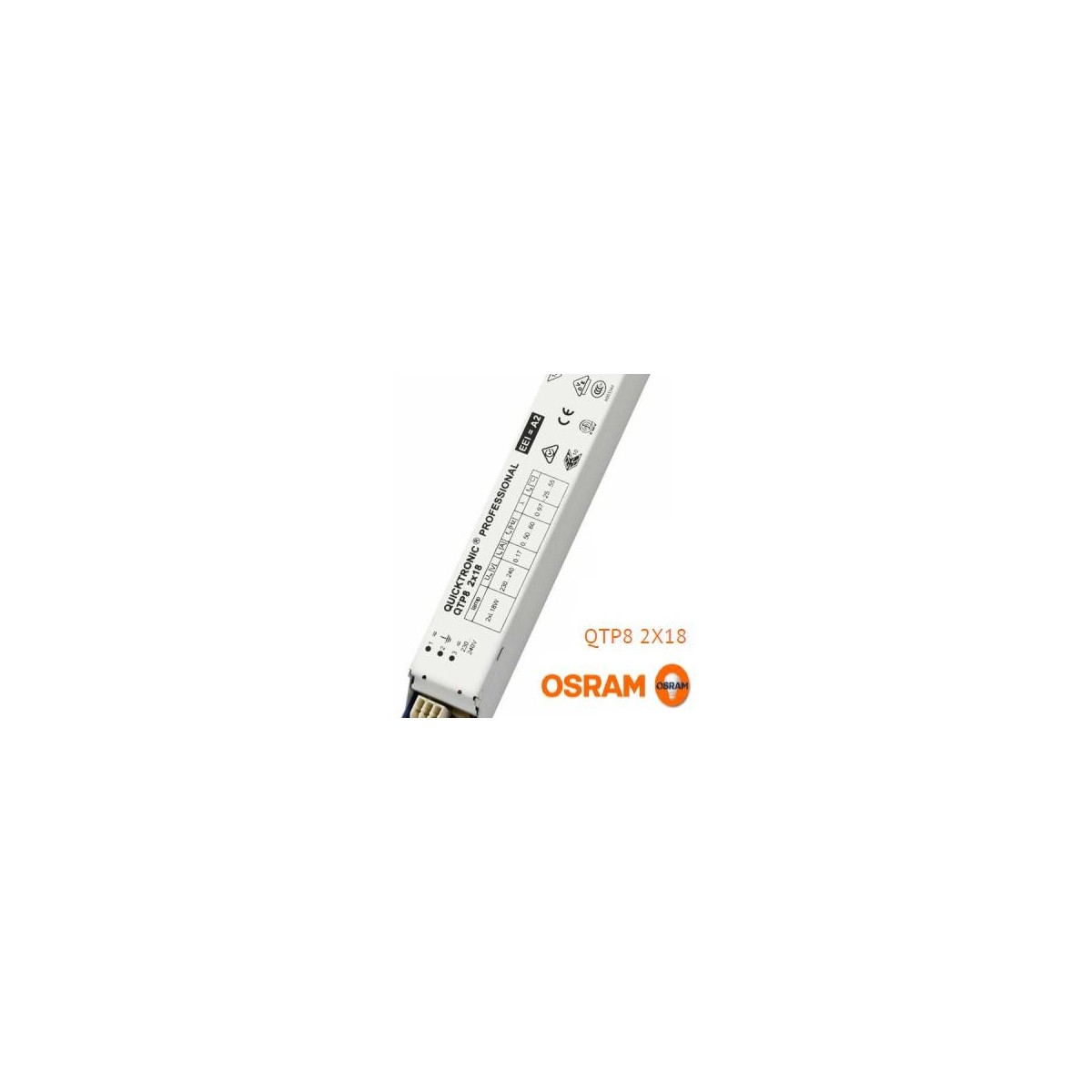 Balasto fluorescente 2x18w QTP8 electronico Osram Quicktronic Professional