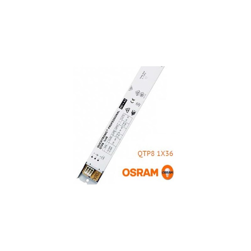 Balasto fluorescente 1x36w QTP8 electronico Osram Quicktronic Professional