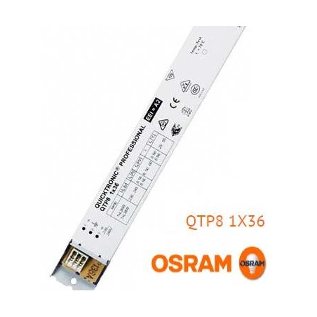 Balasto fluorescente 1x36w QTP8 electronico Osram Quicktronic Professional