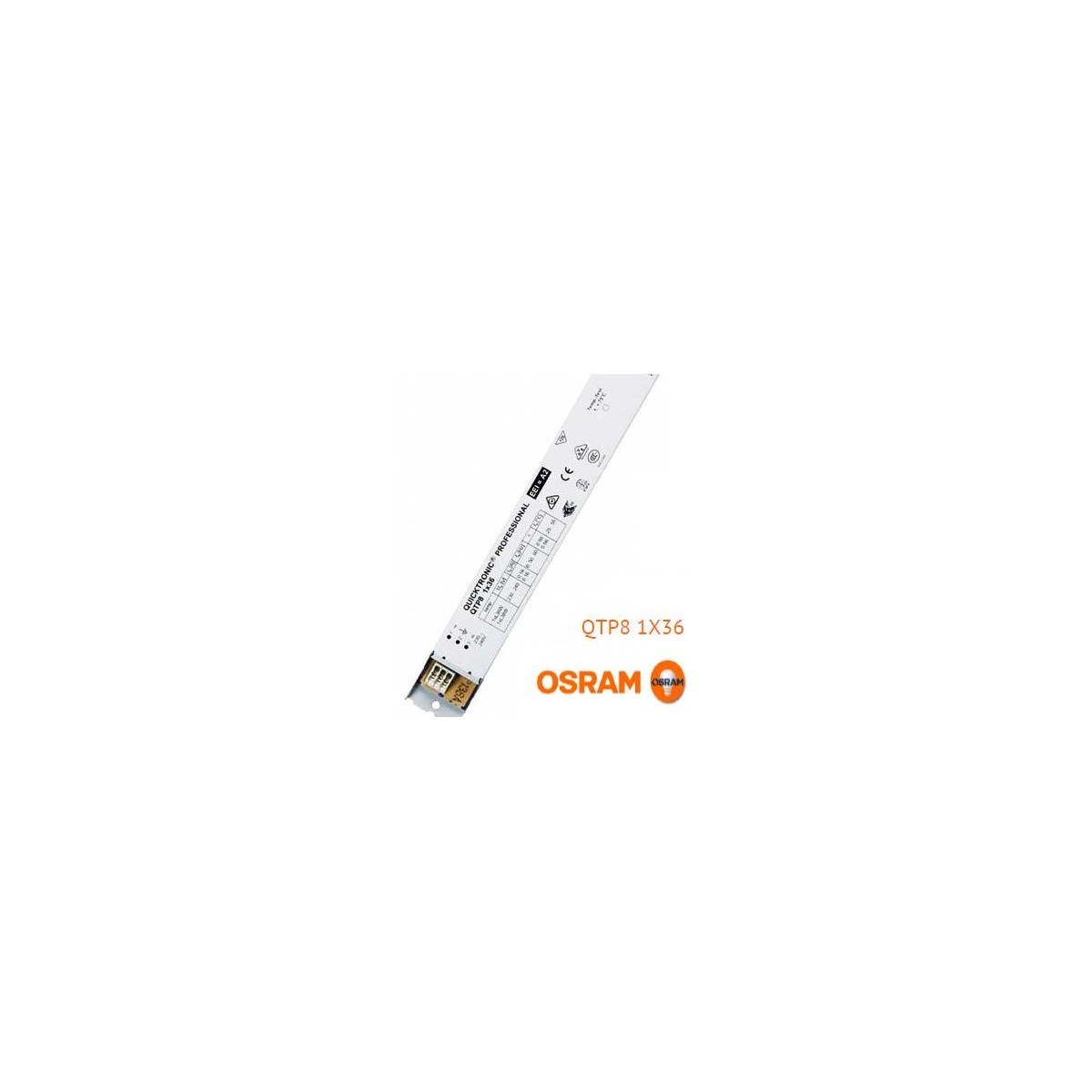 Balasto fluorescente 1x36w QTP8 electronico Osram Quicktronic Professional