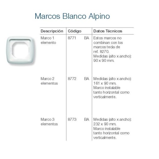 Marco 2 elementos estanco IP44 blanco Niessen 8772BA