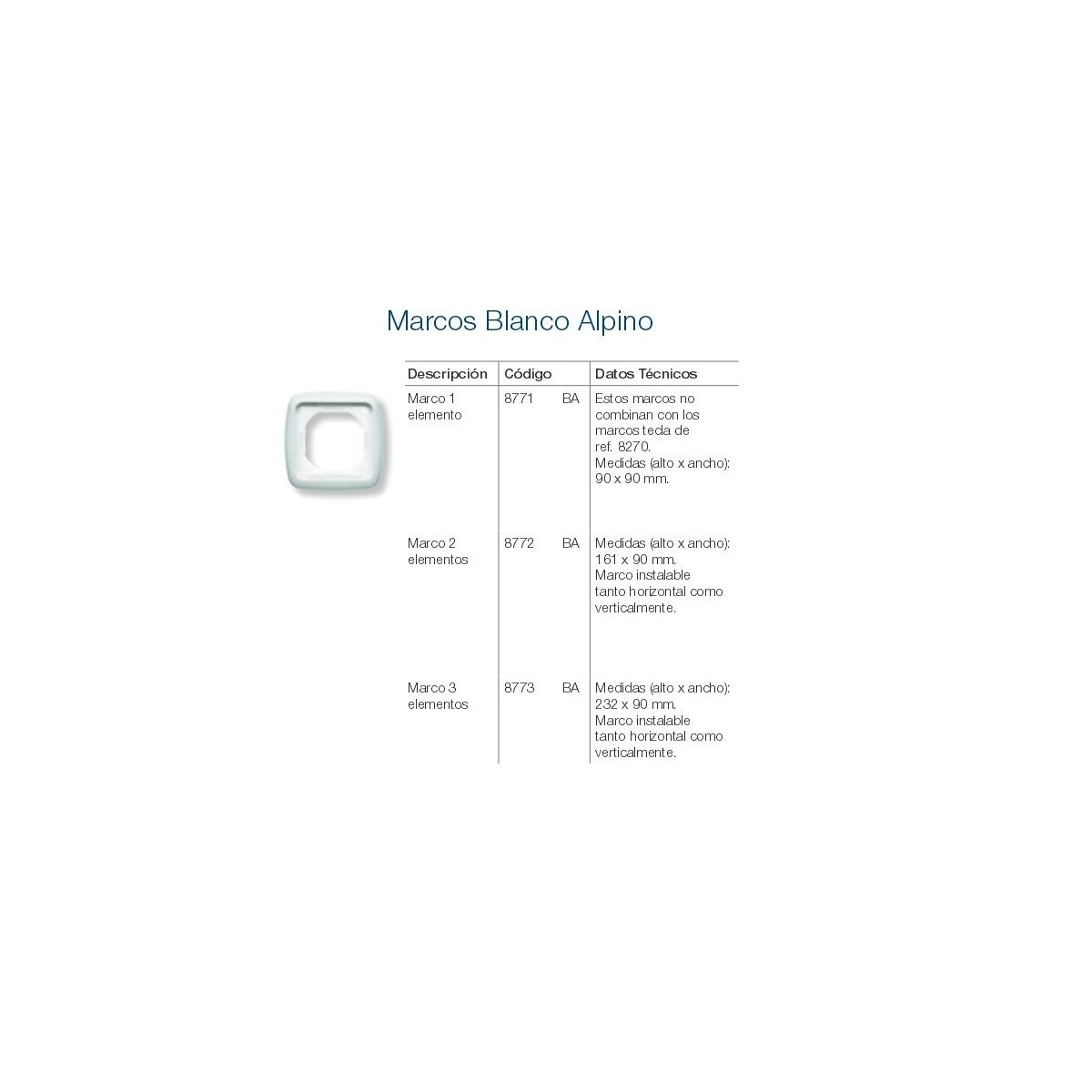 Marco 2 elementos estanco IP44 blanco Niessen 8772BA