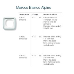 Marco 3 elementos estanco IP44 blanco Niessen 8773BA