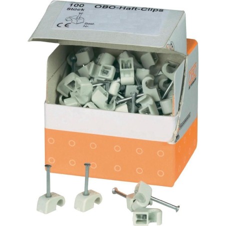 100 Grapas Nº8 para cable electrico redondo OBO 2225611