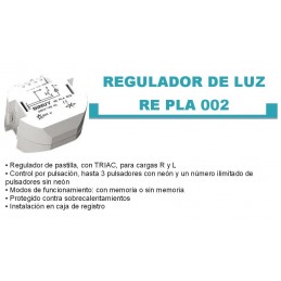 Regulador de luz 750w Dinuy RE PLA 002