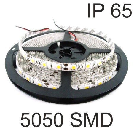 5 Mts Tira Led blanco neutro 70w 14W/M 12v 120º 4500k 140Lm estanca SMD5050 Agfri 15152
