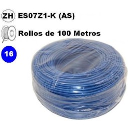 Cable flexible 1x16mm2 azul libre halogenos 750v 100 Metros