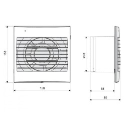 Extractor baño S&P Decor100C Compuerta antirretorno