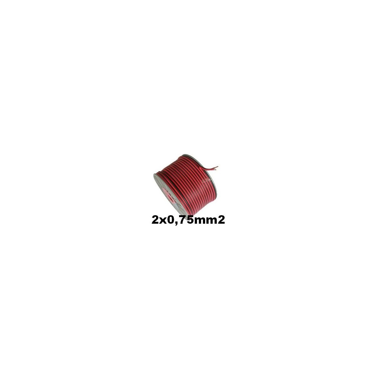 Cable paralelo audio bicolor 2x0.75mm2 rojo/negro 100 Metros