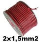 Cable paralelo bicolor 2x1.5mm2 rojo/negro 100 Metros