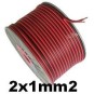 Cable paralelo bicolor 2x1mm2 rojo/negro 100 Metros