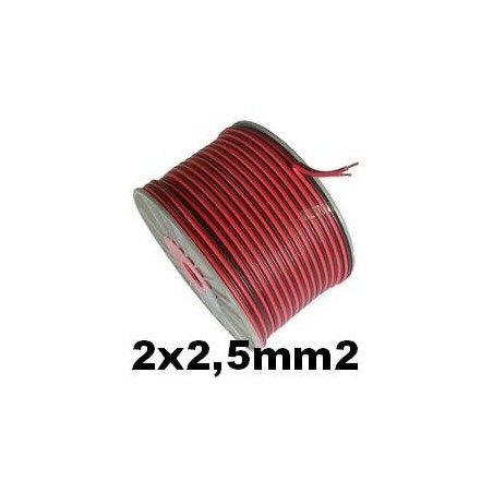 Cable paralelo bicolor 2x2.5mm2 rojo/negro 100 Metros