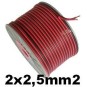 Cable paralelo bicolor 2x2.5mm2 rojo/negro 100 Metros