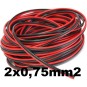 Cable paralelo bicolor 2x0.75mm2 rojo/negro Al Corte