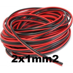 Cable paralelo bicolor 2x1mm2 rojo/negro Al Corte