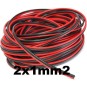 Cable paralelo bicolor 2x1mm2 rojo/negro Al Corte