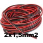 Cable paralelo bicolor 2x1.5mm2 rojo/negro Al Corte