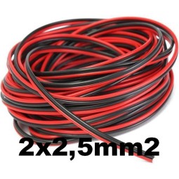 Cable paralelo bicolor 2x2.5mm2 rojo/negro Al Corte