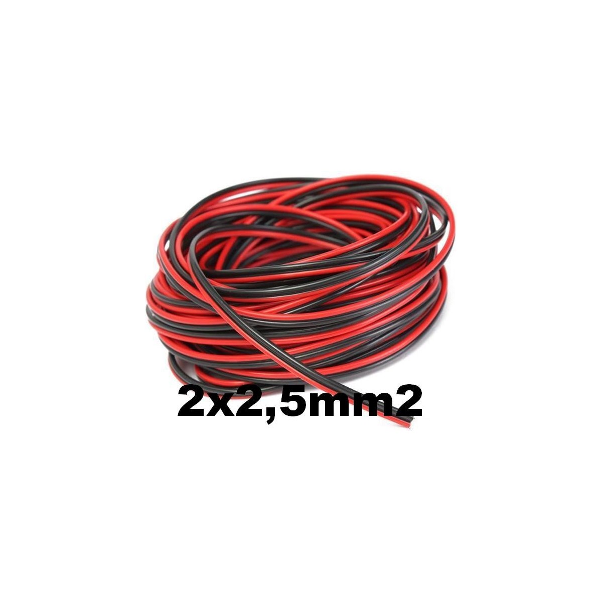 Cable paralelo bicolor 2x2.5mm2 rojo/negro Al Corte