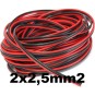 Cable paralelo bicolor 2x2.5mm2 rojo/negro Al Corte
